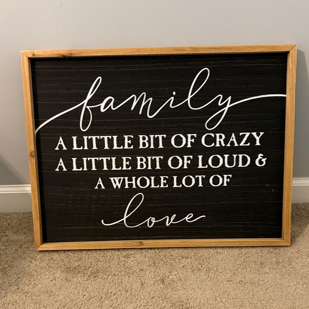 Hobby Lobby Family Love Wall Art - Black and White